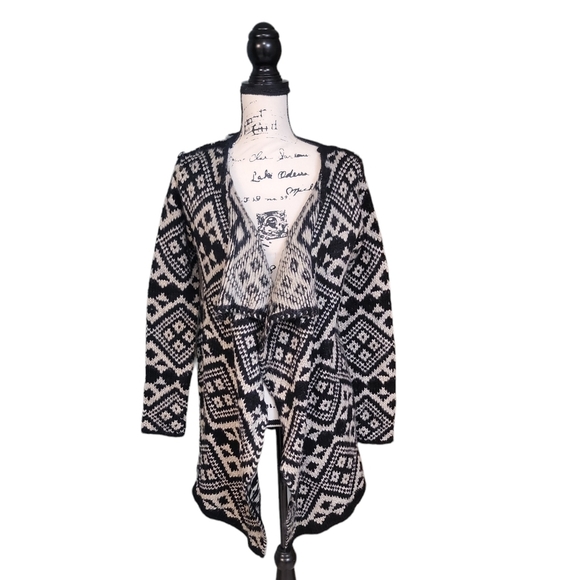 Cliche Couture Wool Blend Boho Aztec Cardigan‎ Size XS Oversized - Picture 1 of 9